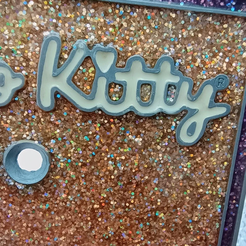 Vintage Hello Kitty Glitter Light Switch Plate Cover Y2K Sanrio 3D Resin Bling